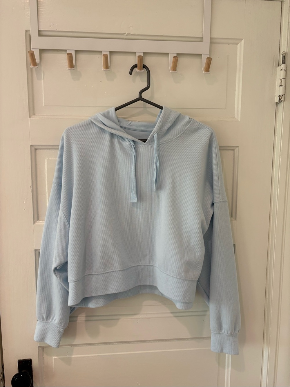all in motion Pale Blue Cropped Hoodie